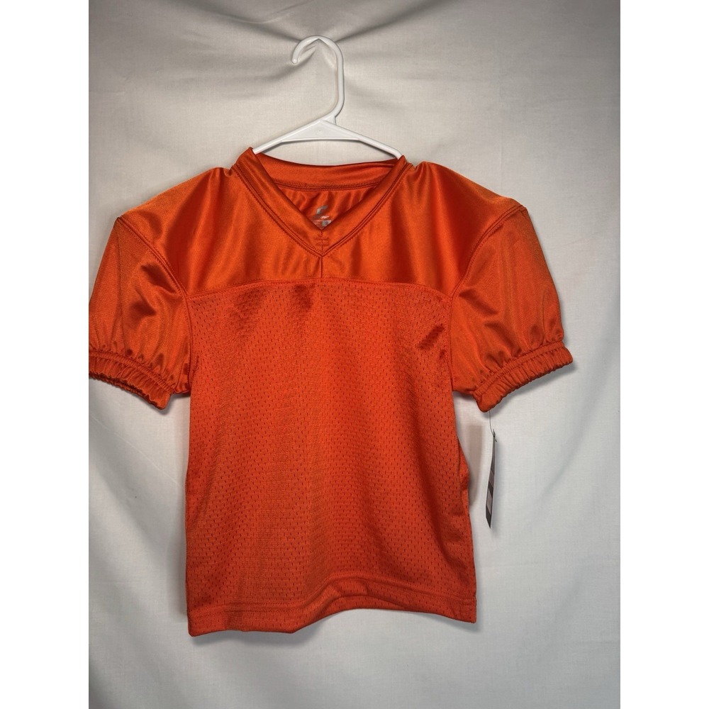 Champro Youth Size Small Orange Mesh Short Sleeve Football Jersey NWT